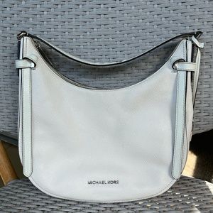 Michael Kors Logo Shoulder leather White Bag